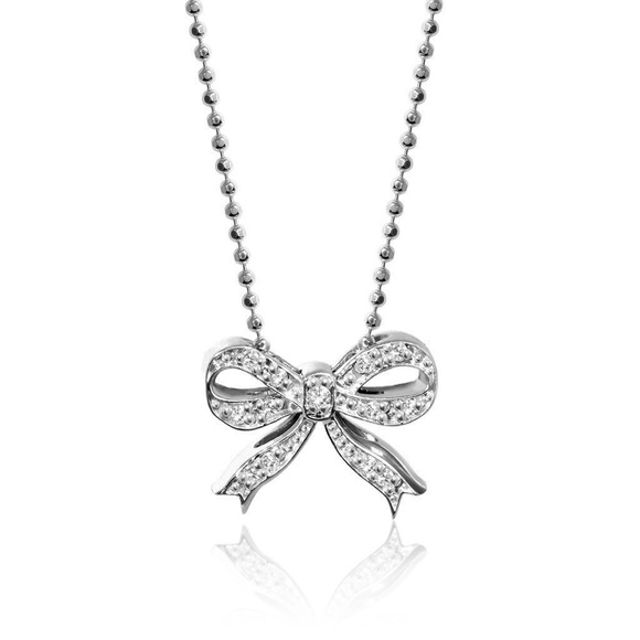 Alex Woo Jewelry - ALEX WOO 14K GOLD DIAMOND PRINCESS BOW NECKLACE